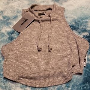 Gymshark Slounge Crop Top Light Grey Marl